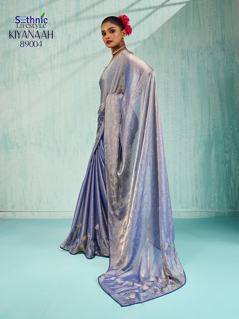 Kiyanah Sea Mist Saree